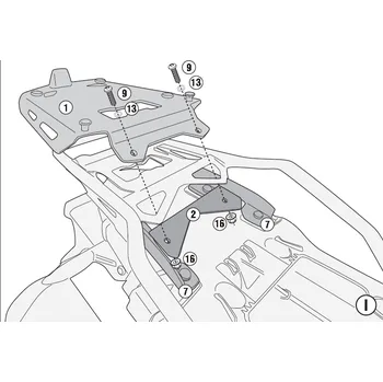 Zavazadlo na motocykl BMW F850GS Adv.19-23/F900GS Adv.24 hliníková plotna monokey KRA5134