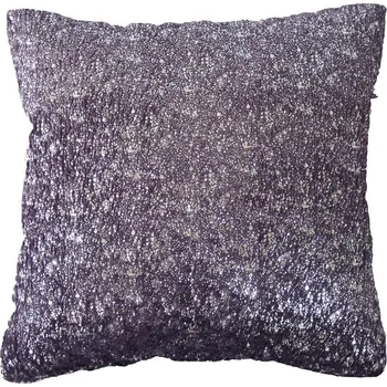 Dekorativní polštářek Dekorační polštář, 45x45 cm, fialovostříbrný