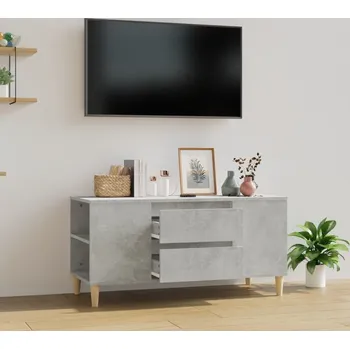 Televizní stolek vidaXL TV skříňka 102x44,5x50 cm kompozitní dřevo [819602] Barva: Betonová šedá