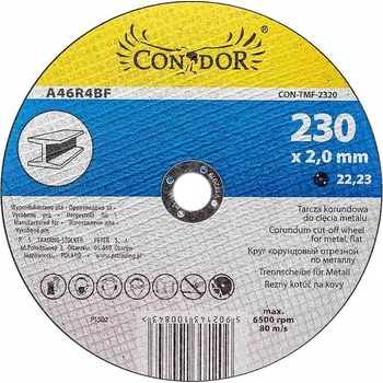 Řezný kotouč Korundový řezný kotouč na kov 230 x 2,0 mm, Condor