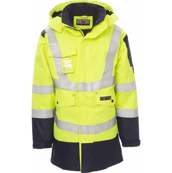 Pracovní oblečení PAYPER SHIELD HiVis bunda parka multinormní - žlut_navy 5XL
