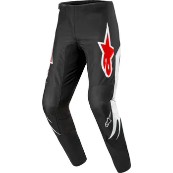 Moto kalhoty kalhoty FLUID LUCENT, ALPINESTARS (černá/bílá/červená) 2024 Velikost/Provedení: 32