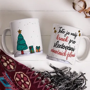 Hrnek pro sledování vánočních filmů - Černá