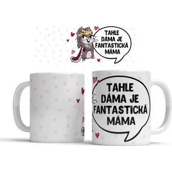 Hrnek Tahle dáma je fantastická máma - Žlutá