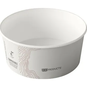 Jednorázové nádobí Miska papírová bílá s potiskem 1420ml/ 25ks