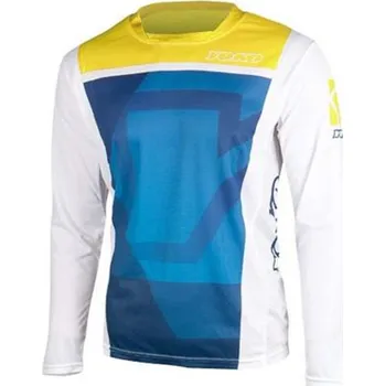 Moto dres YOKO Dětský motokrosový dres KISA modrý / žlutý - Velikost L