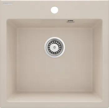 Granitový dřez Deante Evora, 1-komorový granitový dřez 500x500x216 mm, béžová, DEA-ZQJ_5103