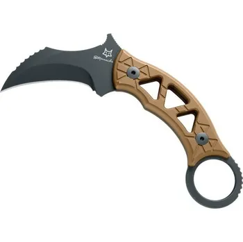 Pracovní nůž FOX Tribal K, pevný nůž karambit s pouzdrem FX-803 TIPVD