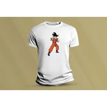Dětské bavlněné tričko Son Goku. Bílá velikost 152 (12-13 let)