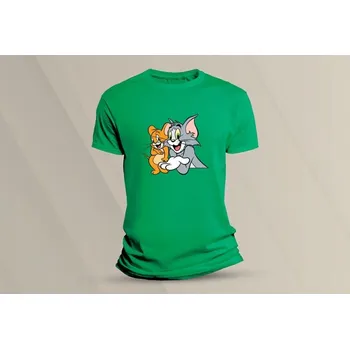 Dětské bavlněné tričko Tom a Jerry 4. velikost 116 (5-6 let) Zelená