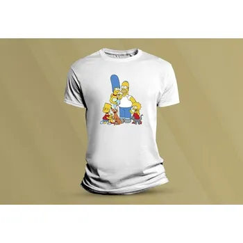 Chlapecké tričko Dětské bavlněné tričko Simpsonovi. Bílá velikost 104 (3-4 roky)