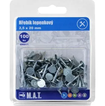 Hřebík hřebík lepenkový 20x2,5mm Zn (100ks)