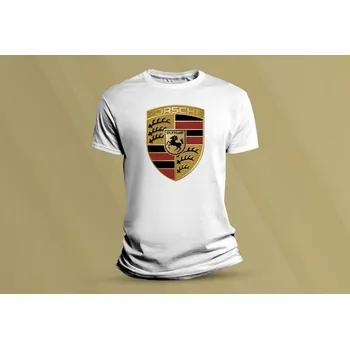 Dětské tričko s potiskem Porsche Bílá velikost 128 (7-8 let)