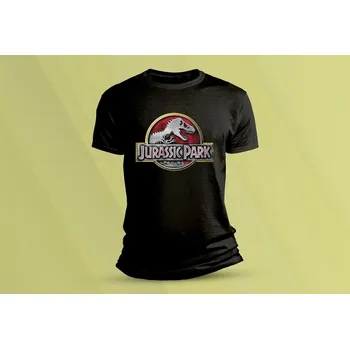 Dětské bavlněné tričko Jurassic Park 4. Černá velikost 128 (7-8 let)