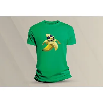 Dětské bavlněné tričko Happy Banana. velikost 128 (7-8 let) Zelená