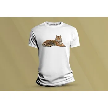 Dětské bavlněné tričko Tygr 9. Bílá velikost 128 (7-8 let)