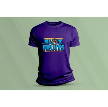 Chlapecké tričko Dětské bavlněné tričko Blox Fruits. velikost 116 (5-6 let) Purpurová