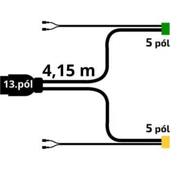 Příslušenství pro přívěs Kabeláž 4,15m/13-pól. zástrčka, s předními vývody , baj5