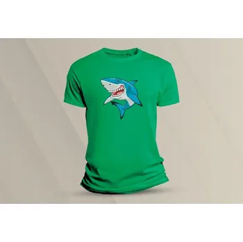 Chlapecké tričko Dětské bavlněné tričko Shark 1. velikost 140 Zelená