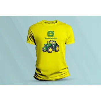 Chlapecké oblečení Dětské bavlněné tričko John Deere 1 Žlutá velikost 104 (3-4 roky)