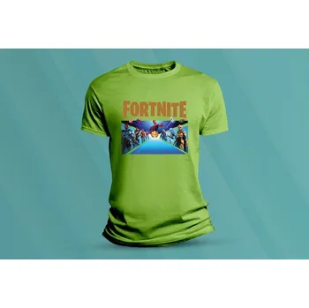 Chlapecké oblečení Dětské bavlněné tričko Fortnite 2. velikost S Lime