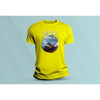 Dětská móda Dětské bavlněné tričko War Thunder. Žlutá velikost 116 (5-6 let)