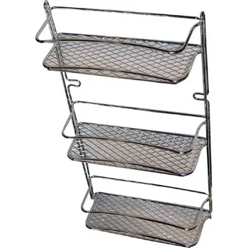 Drátěná police polička koupelnová STAR 3 patra 23x10x46cm Cr 2967