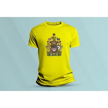 Dětská móda Dětské bavlněné tričko Státní znak Kanady. Žlutá velikost 104 (3-4 roky)