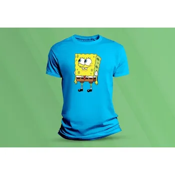 Chlapecké tričko Dětské bavlněné tričko SpongeBob. velikost 104 Azurová