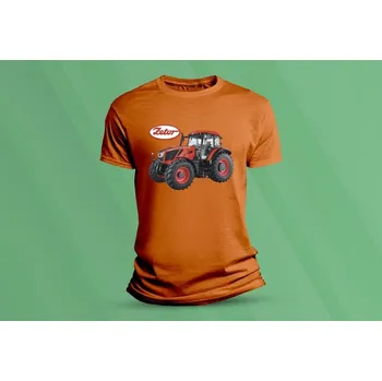 Chlapecké tričko Dětské bavlněné tričko Traktor Zetor. velikost 140 (9-11 let) Oranžová