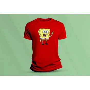 Dětské bavlněné tričko SpongeBob 3. Červená velikost 152