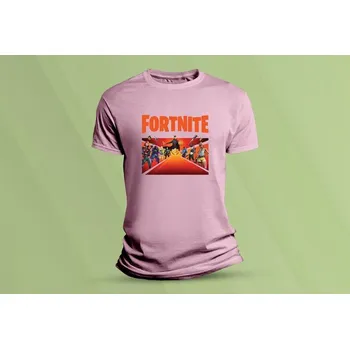 Dětské bavlněné tričko Fortnite 1 Růžová velikost 152 (12-13 let)