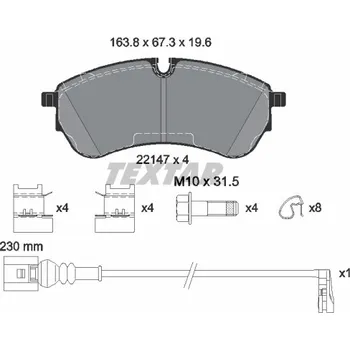 Brzdová destička Sada brzdových destiček, kotoučová brzda TEXTAR 2214703