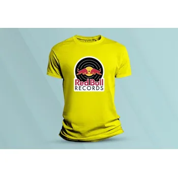 Dětská móda Dětské bavlněné tričko Red Bull Records. Žlutá velikost 140 (9-11 let)