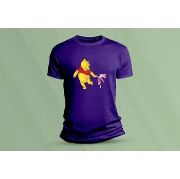 Chlapecké tričko Dětské bavlněné tričko Medvídek Pů. velikost 104 (3-4 roky) Purpurová