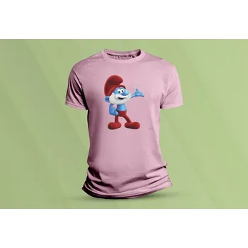 Chlapecké oblečení Dětské bavlněné tričko Taťka Šmoula. Růžová velikost 140