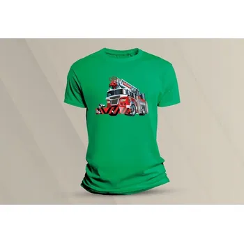 Dětské bavlněné tričko Fire Rescue 1. velikost 104 (3-4 roky) Zelená