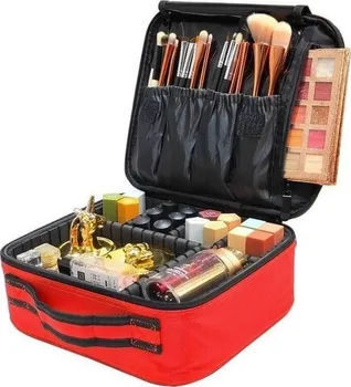 Kosmetický kufr Kufr s nastavitelnými přihrádkami 31216501 22,5 x 25,5 x 9,5 cm červený