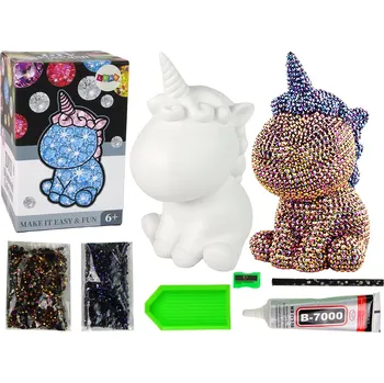 Výtvarná sada Mamido Sada na výrobu diamantového jednorožce hnědý