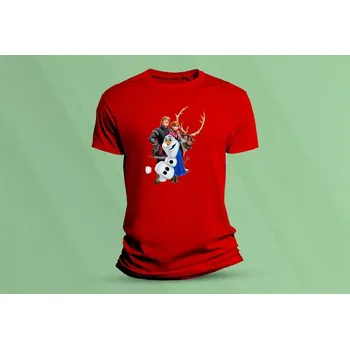 Chlapecké tričko Dětské bavlněné tričko Frozen 2. Červená velikost 116