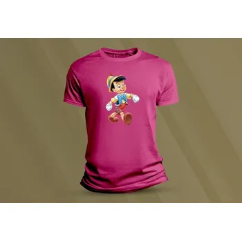 Chlapecké tričko Dětské bavlněné tričko Pinokio. velikost 152 Fuchsia