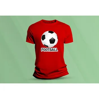 Chlapecké tričko Dětské bavlněné tričko Football. Červená velikost 116 (5-6 let)