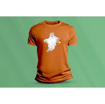 Chlapecké tričko Dětské bavlněné tričko Halloween 2. velikost 152 (12-13 let) Oranžová