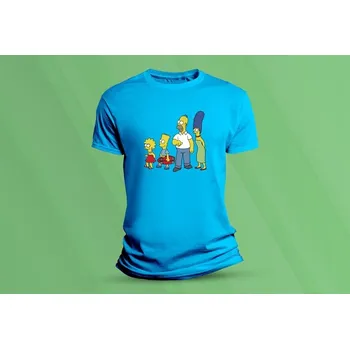 Chlapecké tričko Dětské bavlněné tričko Simpsonovi 2. velikost 128 Azurová