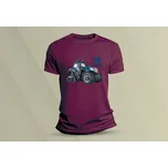 Dětské bavlněné tričko New Holland Genesis T8. Vínová velikost S