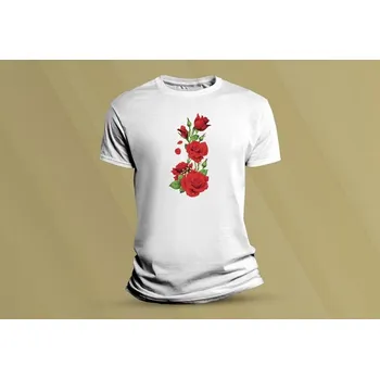 Chlapecké tričko Dětské bavlněné tričko Růže. Bílá velikost 152 (12-13 let)