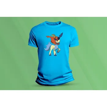 Chlapecké tričko Dětské bavlněné tričko Pokémon Keldeo. velikost 128 Azurová