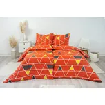 Stanex Ložní povlečení bavlněné pyramidy červené (LS299) rozměr: 140 x 220 + 90 x 70, Zapínání: Knoflíkové