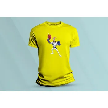 Chlapecké oblečení Dětské bavlněné tričko Earthworm Jim. Žlutá velikost 128 (7-8 let)