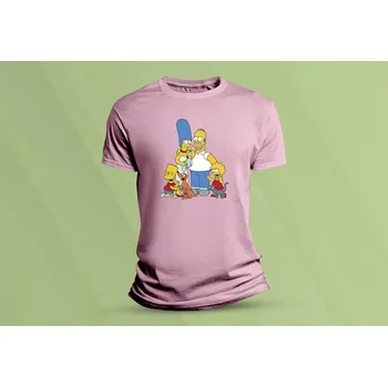 Dětské bavlněné tričko Simpsonovi. Růžová velikost 152 (12-13 let)